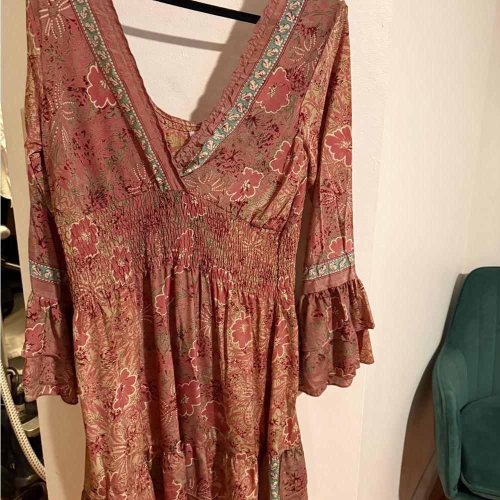 Bala Pink Floral Long Sleeve Dress